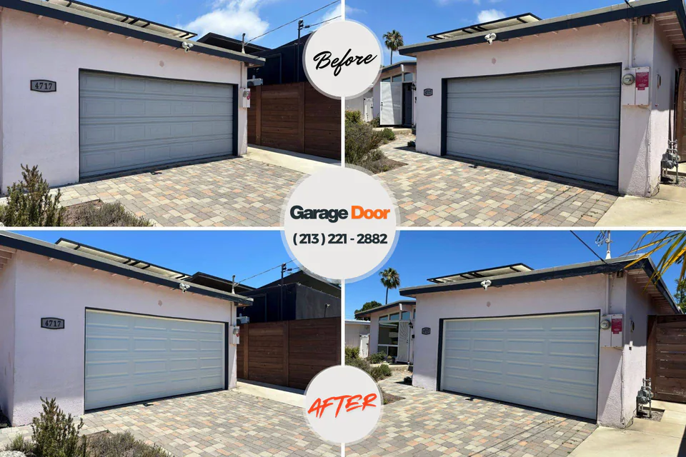 Before and after: garage door repair Mendota Heights, MN